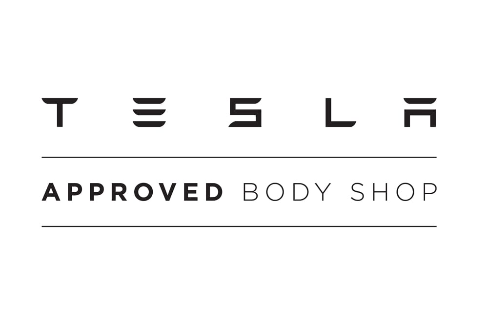 Logo Tesla Aprroved Body Shop